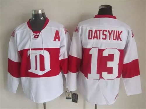 Detroit Red Wings #13 Pavel Datsyuk White Winter Classic Jersey