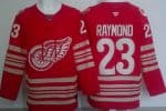 Detroit Red Wings #23 Lucas Raymond Red Centennial Authentic Jersey