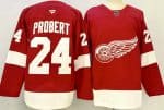 Detroit Red Wings #24 Bob Probert Red Authentic Jersey