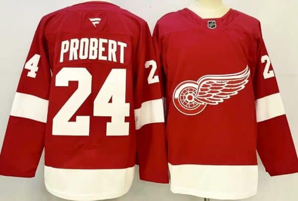 Detroit Red Wings #24 Bob Probert Red Authentic Jersey
