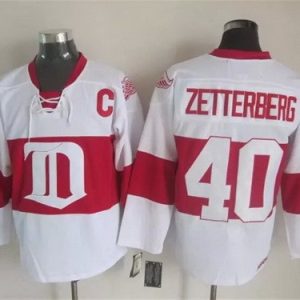 Detroit Red Wings #40 Henrik Zetterberg White Winter Classic Jersey