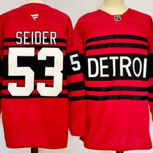 Detroit Red Wings #53 Moritz Seider Red Alternate Authentic Jersey