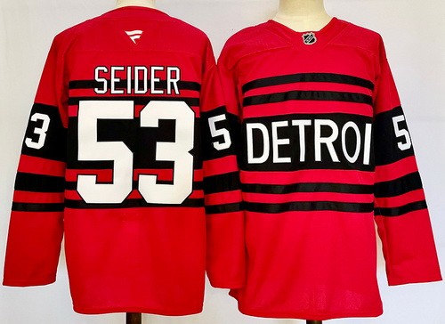 Detroit Red Wings #53 Moritz Seider Red Alternate Authentic Jersey