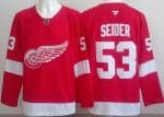Detroit Red Wings #53 Moritz Seider Red Authentic Jersey