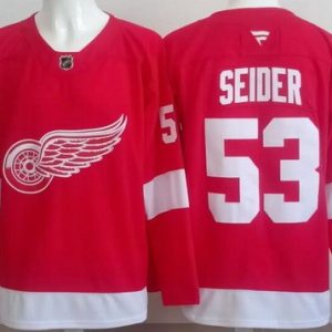 Detroit Red Wings #53 Moritz Seider Red Authentic Jersey