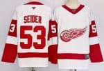 Detroit Red Wings #53 Moritz Seider White Authentic Jersey