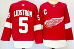 Detroit Red Wings #5 Nicklas Lidstrom Red Authentic Jersey