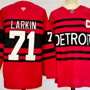 Detroit Red Wings #71 Dylan Larkin Red Alternate Authentic Jersey