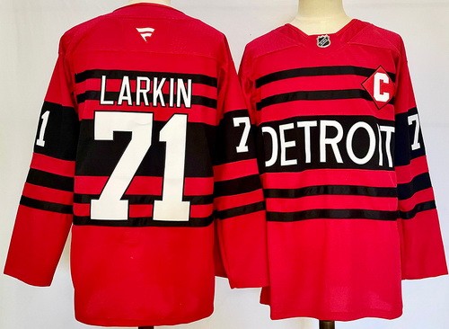 Detroit Red Wings #71 Dylan Larkin Red Alternate Authentic Jersey