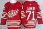 Detroit Red Wings #71 Dylan Larkin Red Centennial Authentic Jersey