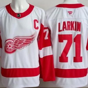 Detroit Red Wings #71 Dylan Larkin White Authentic Jersey