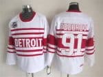 Detroit Red Wings #91 Sergei Fedorov White 75th Retro Jersey