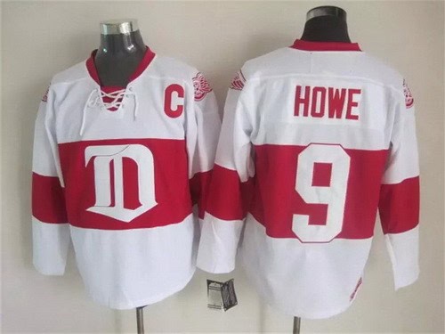 Detroit Red Wings #9 Gordie Howe White Winter Classic Jersey