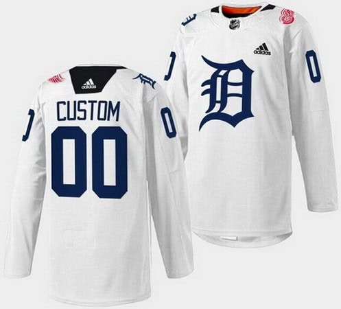 Detroit Red Wings Customized White 2023 Authentic Jersey
