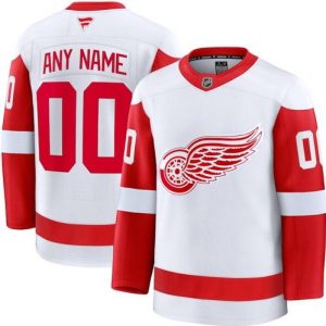 Detroit Red Wings Customized White Fanatics Authentic Jersey