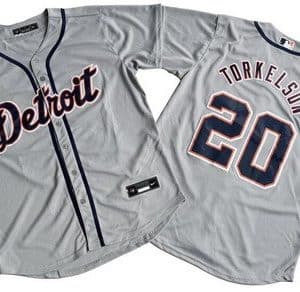 Detroit Tigers #20 Spencer Torkelson Gray Cool Base Jersey