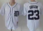 Detroit Tigers #23 Kirk Gibson White 1984 Throwback Jersey
