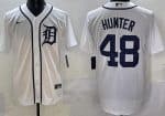 Detroit Tigers #48 Torii Hunter White Cool Base Jersey
