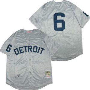 Detroit Tigers #6 Al Kaline Gray 1968 Throwback Jersey