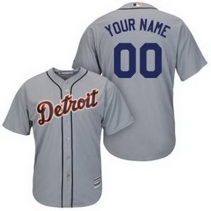 Detroit Tigers Customized Gray Cool Base Jersey