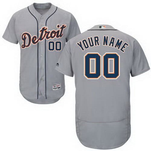 Detroit Tigers Customized Gray FlexBase Jersey