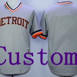 Detroit Tigers Customized Gray Throwback Jersey