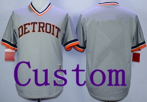 Detroit Tigers Customized Gray Throwback Jersey