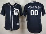 Detroit Tigers Customized Navy Blue Cool Base Jersey