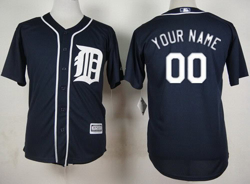 Detroit Tigers Customized Navy Blue Cool Base Jersey