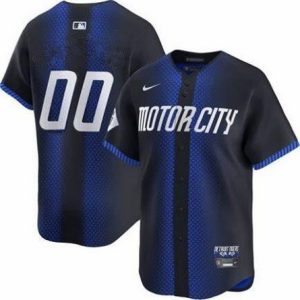 Detroit Tigers Customized Navy City Connect Limited Jersey