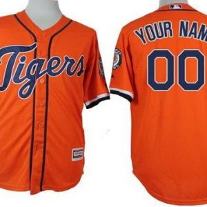 Detroit Tigers Customized Orange Cool Base Jersey