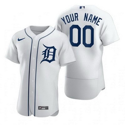 Detroit Tigers Customized White 2020 FlexBase Jersey