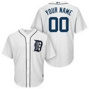 Detroit Tigers Customized White Cool Base Jersey