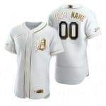 Detroit Tigers Customized White Gold 2020 FlexBase Jersey