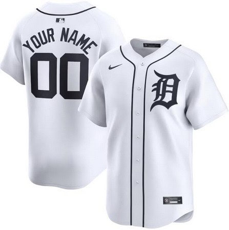 Detroit Tigers Customized White Limited Jersey
