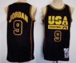 Dream 1 USA #9 Michael Jordan Black Gold Swingman Jersey