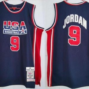 Dream 1 USA #9 Michael Jordan Navy 1992 Mitchell & Ness Swingman Jersey