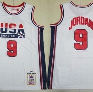 Dream 1 USA #9 Michael Jordan White 1992 Swingman Jersey