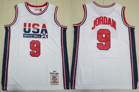 Dream 1 USA #9 Michael Jordan White 1992 Swingman Jersey