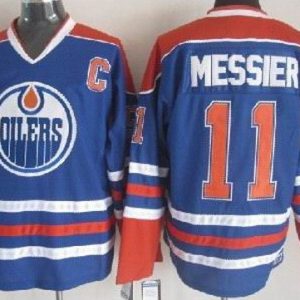 Edmonton Oilers #11 Mark Messier Blue Throwback Jersey