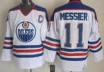 Edmonton Oilers #11 Mark Messier White Throwback Jersey