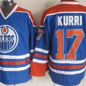 Edmonton Oilers #17 Jari Kurri Blue Throwback Jersey