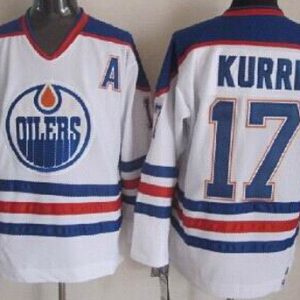 Edmonton Oilers #17 Jari Kurri White Throwback Jersey