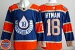 Edmonton Oilers #18 Zach Hyman Blue 2023 Heritage Classic Authentic Jersey