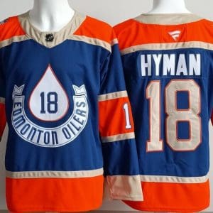Edmonton Oilers #18 Zach Hyman Blue 2023 Heritage Classic Authentic Jersey