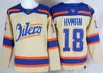 Edmonton Oilers #18 Zach Hyman Cream Alternate Authentic Jersey