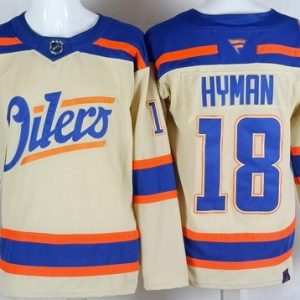 Edmonton Oilers #18 Zach Hyman Cream Alternate Authentic Jersey