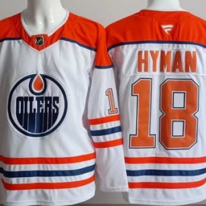 Edmonton Oilers #18 Zach Hyman White Alternate Authentic Jersey