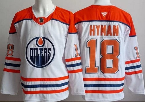 Edmonton Oilers #18 Zach Hyman White Alternate Authentic Jersey