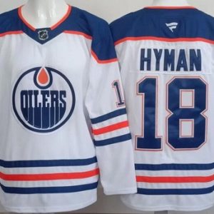 Edmonton Oilers #18 Zach Hyman White Authentic Jersey